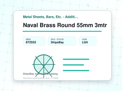 Naval Brass Round 55mm 3mtr - Metal Sheets, Bars, Etc. - Additional Items - IMPA 672533 - UOM LGH