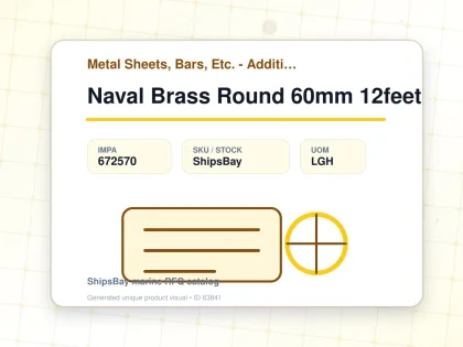 Naval Brass Round 60mm 12feet - Metal Sheets, Bars, Etc. - Additional Items - IMPA 672570 - UOM LGH