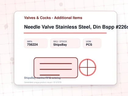 Needle Valve Stainless Steel, Din Bspp #226s 3/4" - Valves & Cocks - Additional Items - IMPA 756224 - UOM PCS