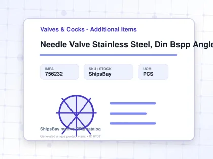 Needle Valve Stainless Steel, Din Bspp Angle #228s 1/2" - Valves & Cocks - Additional Items - IMPA 756232 - UOM PCS