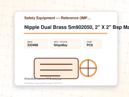Nipple Dual Brass Sm902050, 2" X 2" Bsp Male - Safety Equipment — Reference (IMPA) - IMPA 333468 - UOM PCS