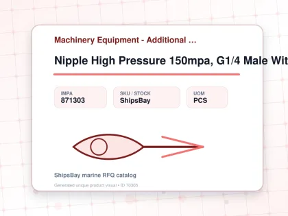 Nipple High Pressure 150mpa, G1/4 Male Without Valve - Machinery Equipment - Additional Items - IMPA 871303 - UOM PCS