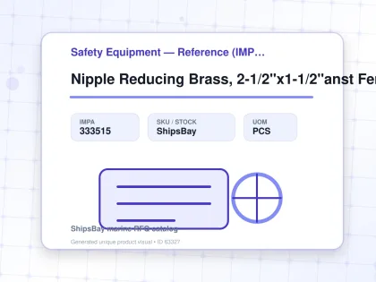 Nipple Reducing Brass, 2-1/2"x1-1/2"anst Female Xmale - Safety Equipment — Reference (IMPA) - IMPA 333515 - UOM PCS
