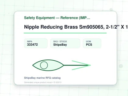 Nipple Reducing Brass Sm905065, 2-1/2" X 1-1/2" Bsp Male - Safety Equipment — Reference (IMPA) - IMPA 333472 - UOM PCS