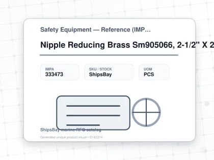 Nipple Reducing Brass Sm905066, 2-1/2" X 2" Bsp Male - Safety Equipment — Reference (IMPA) - IMPA 333473 - UOM PCS
