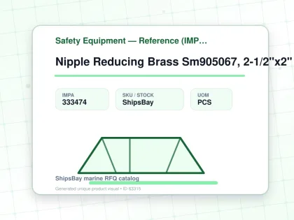 Nipple Reducing Brass Sm905067, 2-1/2"x2" Anst Male X Bsp Male - Safety Equipment — Reference (IMPA) - IMPA 333474 - UOM PCS
