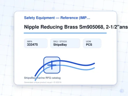 Nipple Reducing Brass Sm905068, 2-1/2"anst Malex2-1/2"bsp Male - Safety Equipment — Reference (IMPA) - IMPA 333475 - UOM PCS