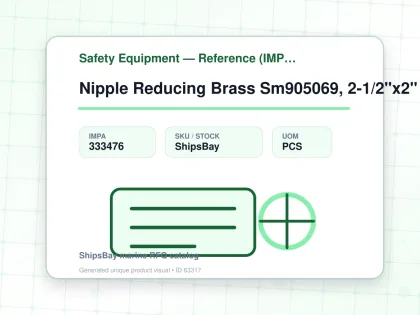 Nipple Reducing Brass Sm905069, 2-1/2"x2" Anst Male X Vp Male - Safety Equipment — Reference (IMPA) - IMPA 333476 - UOM PCS