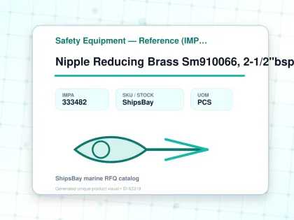 Nipple Reducing Brass Sm910066, 2-1/2"bsp Male X 2" Bsp Female - Safety Equipment — Reference (IMPA) - IMPA 333482 - UOM PCS