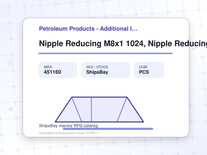 Nipple Reducing M8x1 1024, Nipple Reducing M8x1 1024 - Petroleum Products - Additional Items - IMPA 451160 - UOM PCS