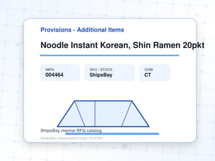 Noodle Instant Korean, Shin Ramen 20pkt - Provisions - Additional Items - IMPA 004464 - UOM CT
