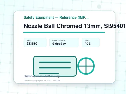 Nozzle Ball Chromed 13mm, St954013 - Safety Equipment — Reference (IMPA) - IMPA 333610 - UOM PCS
