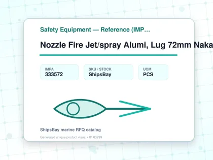 Nozzle Fire Jet/spray Alumi, Lug 72mm Nakajima 2"(50a) - Safety Equipment — Reference (IMPA) - IMPA 333572 - UOM PCS