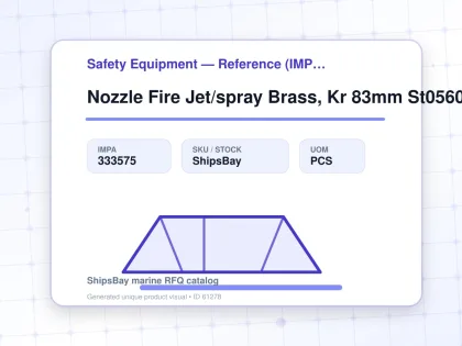 Nozzle Fire Jet/spray Brass, Kr 83mm St056021 - Safety Equipment — Reference (IMPA) - IMPA 333575 - UOM PCS