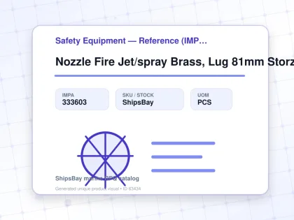 Nozzle Fire Jet/spray Brass, Lug 81mm Storz-65 2-1/2" - Safety Equipment — Reference (IMPA) - IMPA 333603 - UOM PCS