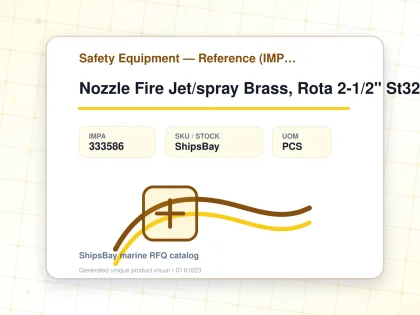 Nozzle Fire Jet/spray Brass, Rota 2-1/2" St320012 - Safety Equipment — Reference (IMPA) - IMPA 333586 - UOM PCS
