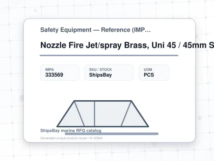 Nozzle Fire Jet/spray Brass, Uni 45 / 45mm St04545 - Safety Equipment — Reference (IMPA) - IMPA 333569 - UOM PCS
