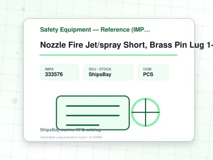 Nozzle Fire Jet/spray Short, Brass Pin Lug 1-1/2" 11-1/2tpi - Safety Equipment — Reference (IMPA) - IMPA 333576 - UOM PCS