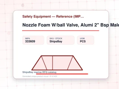 Nozzle Foam W/ball Valve, Alumi 2" Bsp Male St700400 - Safety Equipment — Reference (IMPA) - IMPA 333609 - UOM PCS