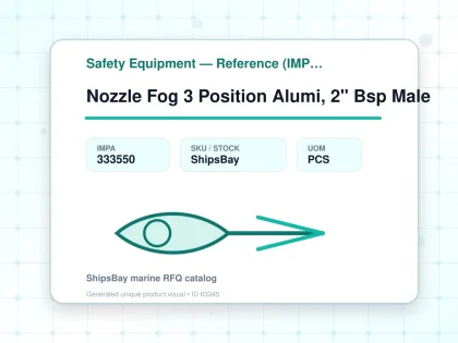 Nozzle Fog 3 Position Alumi, 2" Bsp Male - Safety Equipment — Reference (IMPA) - IMPA 333550 - UOM PCS