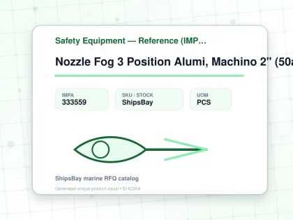 Nozzle Fog 3 Position Alumi, Machino 2" (50a) - Safety Equipment — Reference (IMPA) - IMPA 333559 - UOM PCS