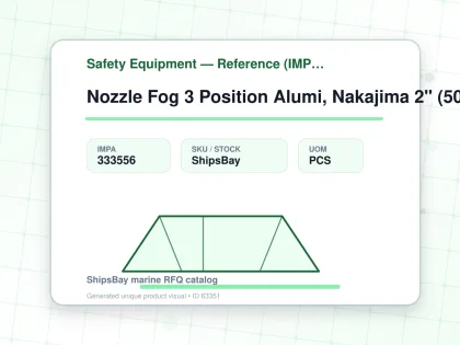 Nozzle Fog 3 Position Alumi, Nakajima 2" (50a) - Safety Equipment — Reference (IMPA) - IMPA 333556 - UOM PCS