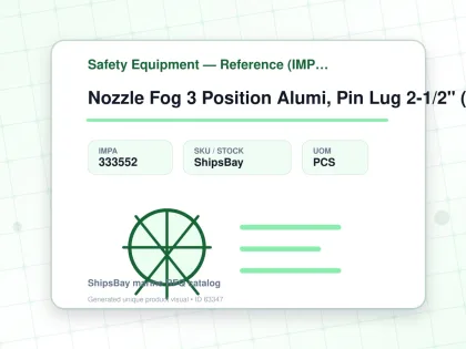 Nozzle Fog 3 Position Alumi, Pin Lug 2-1/2" (65a) - Safety Equipment — Reference (IMPA) - IMPA 333552 - UOM PCS