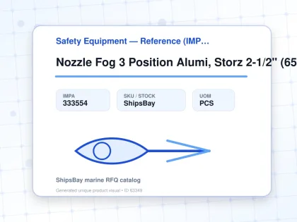 Nozzle Fog 3 Position Alumi, Storz 2-1/2" (65a) - Safety Equipment — Reference (IMPA) - IMPA 333554 - UOM PCS