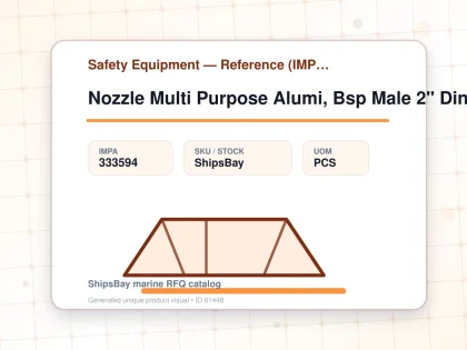 Nozzle Multi Purpose Alumi, Bsp Male 2" Din14365 - Safety Equipment — Reference (IMPA) - IMPA 333594 - UOM PCS
