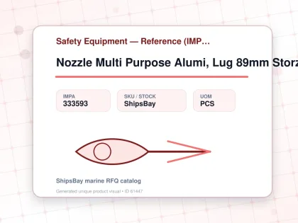 Nozzle Multi Purpose Alumi, Lug 89mm Storz-b 3" Din14365 - Safety Equipment — Reference (IMPA) - IMPA 333593 - UOM PCS