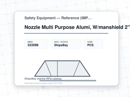 Nozzle Multi Purpose Alumi, W/manshield 2" Bsp Male - Safety Equipment — Reference (IMPA) - IMPA 333598 - UOM PCS