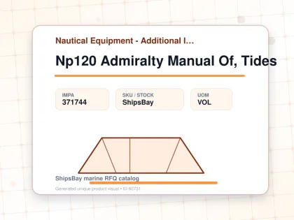 Np120 Admiralty Manual Of, Tides - Nautical Equipment - Additional Items - IMPA 371744 - UOM VOL