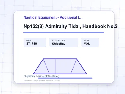 Np122(3) Admiralty Tidal, Handbook No.3 - Nautical Equipment - Additional Items - IMPA 371750 - UOM VOL