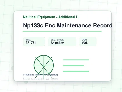 Np133c Enc Maintenance Record - Nautical Equipment - Additional Items - IMPA 371751 - UOM VOL