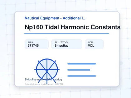 Np160 Tidal Harmonic Constants - Nautical Equipment - Additional Items - IMPA 371746 - UOM VOL