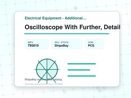 Oscilloscope With Further, Detail - Electrical Equipment - Additional Items - IMPA 795810 - UOM PCS