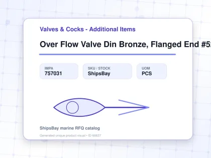 Over Flow Valve Din Bronze, Flanged End #523 Dn 15 - Valves & Cocks - Additional Items - IMPA 757031 - UOM PCS
