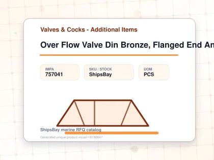 Over Flow Valve Din Bronze, Flanged End Angle #524 Dn 15 - Valves & Cocks - Additional Items - IMPA 757041 - UOM PCS