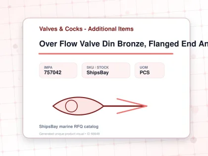 Over Flow Valve Din Bronze, Flanged End Angle #524 Dn 20 - Valves & Cocks - Additional Items - IMPA 757042 - UOM PCS