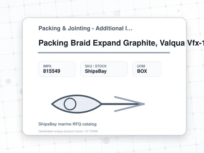 Packing Braid Expand Graphite, Valqua Vfx-15 16mmx3mtr - Packing & Jointing - Additional Items - IMPA 815549 - UOM BOX