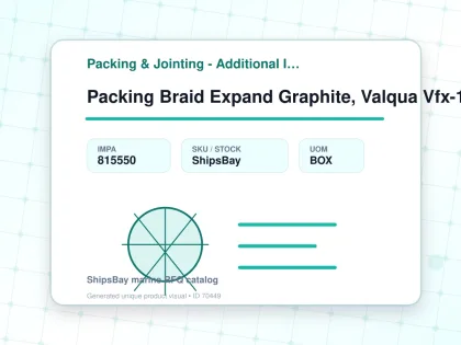Packing Braid Expand Graphite, Valqua Vfx-15 19mmx3mtr - Packing & Jointing - Additional Items - IMPA 815550 - UOM BOX