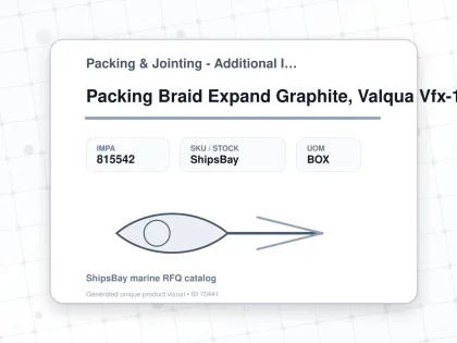 Packing Braid Expand Graphite, Valqua Vfx-15 5mmx3mtr - Packing & Jointing - Additional Items - IMPA 815542 - UOM BOX