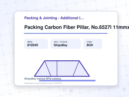 Packing Carbon Fiber Pillar, No.6527l 11mmx3mtr - Packing & Jointing - Additional Items - IMPA 810545 - UOM BOX