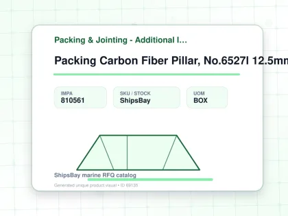 Packing Carbon Fiber Pillar, No.6527l 12.5mmx3mtr - Packing & Jointing - Additional Items - IMPA 810561 - UOM BOX