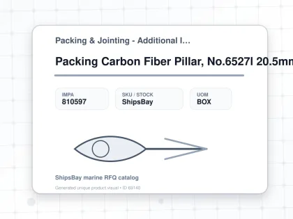 Packing Carbon Fiber Pillar, No.6527l 20.5mmx3mtr - Packing & Jointing - Additional Items - IMPA 810597 - UOM BOX