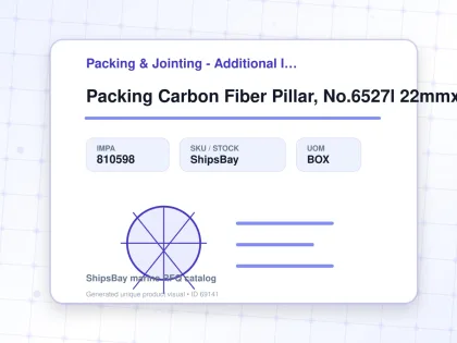 Packing Carbon Fiber Pillar, No.6527l 22mmx3mtr - Packing & Jointing - Additional Items - IMPA 810598 - UOM BOX