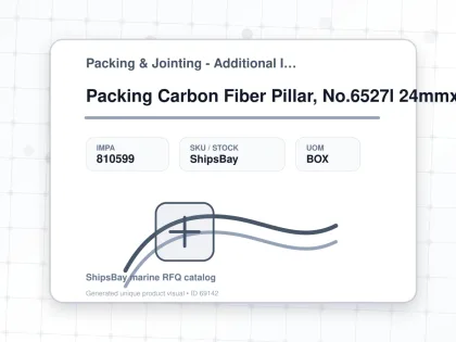 Packing Carbon Fiber Pillar, No.6527l 24mmx3mtr - Packing & Jointing - Additional Items - IMPA 810599 - UOM BOX