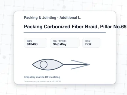 Packing Carbonized Fiber Braid, Pillar No.6521l 11mmx3mtr - Packing & Jointing - Additional Items - IMPA 810488 - UOM BOX