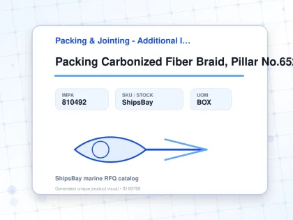 Packing Carbonized Fiber Braid, Pillar No.6521l 17.5mmx3mtr - Packing & Jointing - Additional Items - IMPA 810492 - UOM BOX