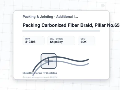 Packing Carbonized Fiber Braid, Pillar No.6521l 6.5mmx3mtr - Packing & Jointing - Additional Items - IMPA 810398 - UOM BOX
